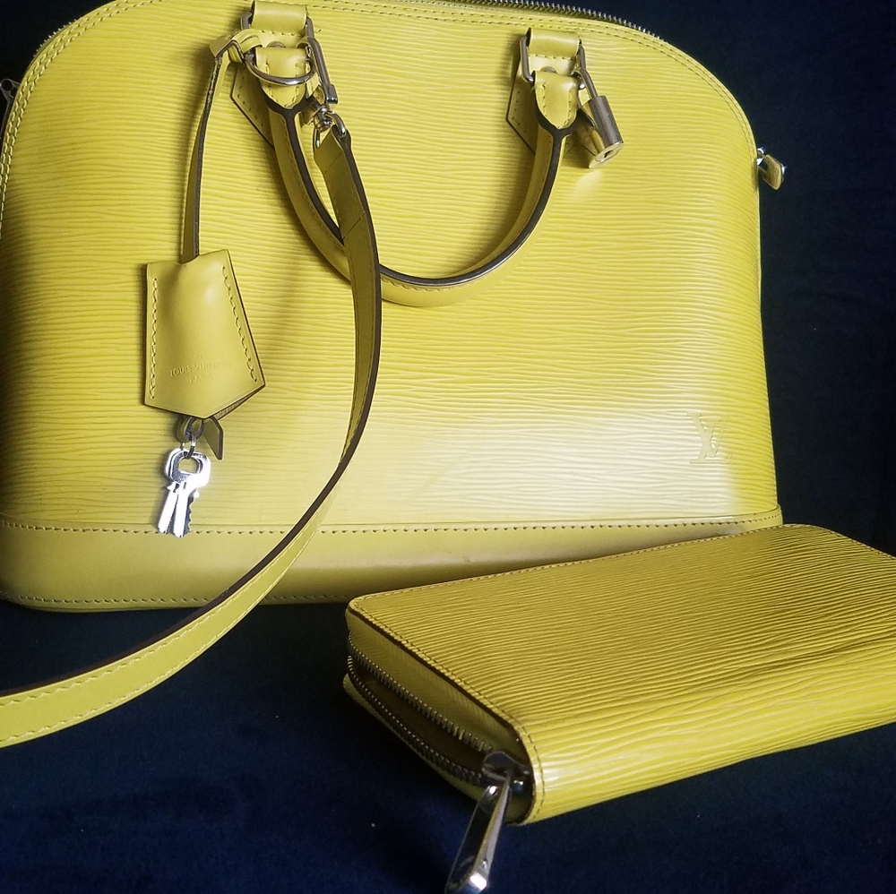 Louis Vuitton Yellow Purse Authentic
